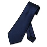 BOY'S Neck Tie Solid Navy BLUE Youth NeckTie