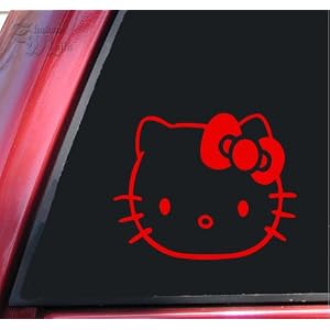 Hello Kitty #2 Vinyl Decal Sticker - Red