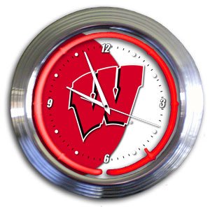 Wisconsin Badgers Varsity Neon Clock