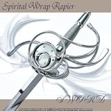 Spirital Wrap Rapier Sword Swept Hilt Clamshell W/ Scab