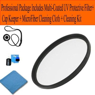 Professional Package Includes 62mm Multi-coated Uv Protective Filter for Sony Af D 75-300mm F/4.5-5.6 Autofocus Lens + Cap Keeper + Microfiber Cleaning Cloth + Lens Cleaning Kit