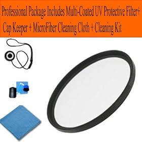 Professional Package Includes 67mm Multi-coated Uv Protective Filter for Canon 70-300mm F/4-5.6l Is USM Telephoto Lens+ Cap Keeper + Microfiber Cleaning Cloth+ Lens Cleaning Kit