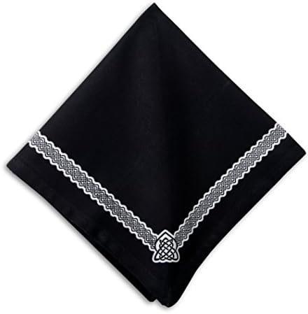 Best Everyday Premium Napkins | 100% Cotton Fabric Cloth Napkins | Dinner Napkins | 18 X 18" | High Quality | Set of 4 (Black)