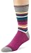 PACT Men's Share The Love Collection Socks, Fuchsia Multistripe, One Size