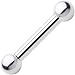8 Gauge Steel Barbell Tongue Ring 5/8 Inches 6mm