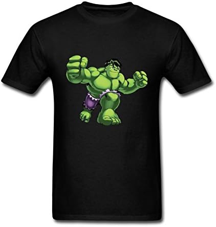 WUJIXIAN Men's The Hulk character T Shirt XL Black