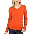 Mossimo&reg; Black: Ultrasoft Vee Neck Sweater - Zap Red