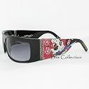 ED HARDY BEAUTIFUL GHOST SUNGLASSES SWAROVSKI CRYSTALS BLACK EHS004 BLK