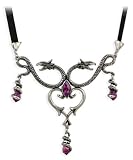 Laidly Wyrm Crystal Gothic Dragon Necklace