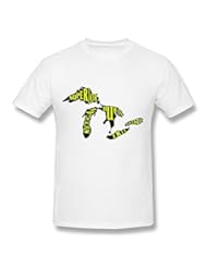 Apparel: SusanMarket Mens Great Lakes Cotton Round Collar T Shirt,S,White
