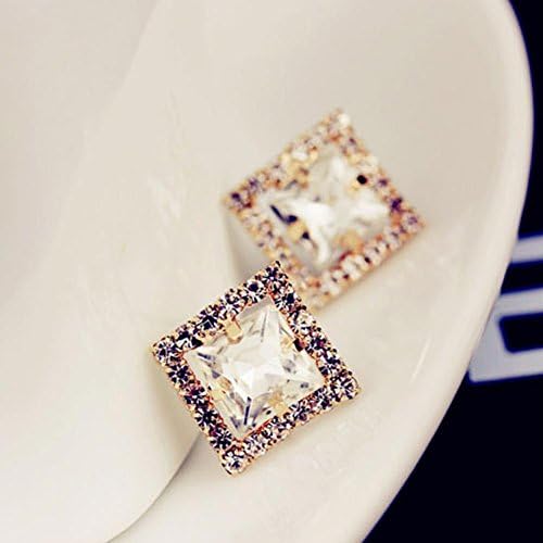 Lover dreams The New South Korean exquisite ear jewelry square stone earrings are all-match Earrings