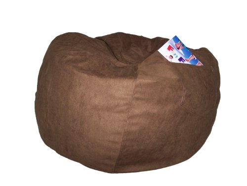 Fun Furnishings Large Beanbag, Brown Micro Suede