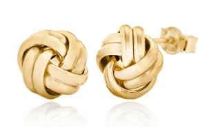Tuscany Damen-Ohrstecker 9 Karat 375 Gelbgold 9mm Knot Stud 1.55.6219