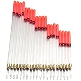 20 Clear Crystal Waggler Fishing Fish Floats Floating Stem Tube Set