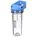 Pentek 158643 3/8" #10 3G Slim Line Clear Filter Housing with Bracket and Pressure Relief