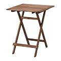 IKEA Klapptisch "Boll�" Bistrotisch Gartentisch aus massiver, ge�lter Akazie - Beistelltisch in 60x60x72cm