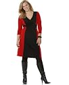 ING Plus Size Dress, Three Quarter Sleeve Colorblocked