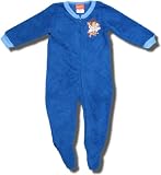 Diego and Baby Jaguar Blue Terry Footed Sleeper for Toddlers
