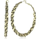 Leslie Danzis Burnished Gold Hoop Earrings