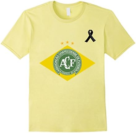 Men's Pray For Chapecoense T-Shirts Medium Lemon