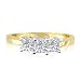 Impressive 2 Carat Princess Fine Diamond Ring In Yellow Gold