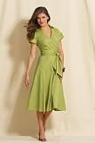 metrostyle Mock-Wrap Dress