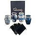 Forever in our Hearts Classic Blue Keepsake Urns Set of 4 - Beautiful Shades of Blue Mini Keepsakes - Keepsake Urns - Blue Token Urns - Handcrafted & Affordable Mini Urns for Ashes with 4 Velvet Bags