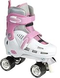 Storm White/Pink Quad Roller Skates