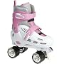Storm White/Pink Quad Roller Skates