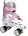 Storm White/Pink Quad Roller Skates