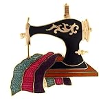 Sewing machine and material brooch or pin
