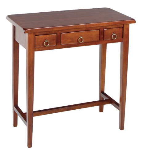 Winsome Wood Hall Table with 3 Drawers, Walnut