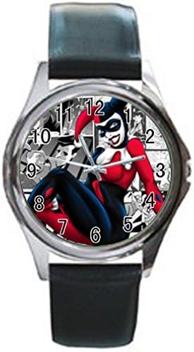 White wardrobe DIY harley quinn Unisex Round Metal Watch