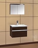 Wenge Bathroom Vanity with Porcelain Sink and Medicine Cabinet DLVRB-103