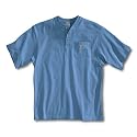 Carhartt Men's Work Shirt S/ Sleeve Small Henley Blue K84