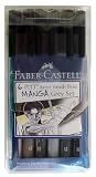 PITT Artists Brush Pen Set- MANGA Grey Set of Six