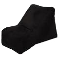 Wedge Lounger Fuf Chair Black Microsuede