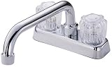 Danze D100401 Melrose Double-Handle Laundry Faucet with Acrylic Handles and Hose Thread Spout, Chrome