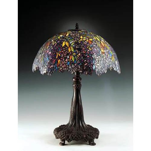 Quoizel TF6034R Laburnum Tiffany Table Lamp, 