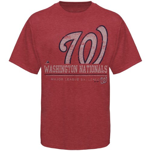 MLB Washington Nationals Submariner Basic T-Shirt, Cardinal Heather, X-Large at Amazon.com