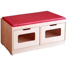 A+ Childsupply 2 Drawers Bench Storage Unit by A+Childsupply
