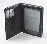 Poetic Slimbook Leather Case for Latest Generation 2011 Kindle 4 Wi-Fi 6-Inch E Ink Display -Black