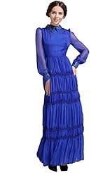 Cocktail Chiffon Lace Pleated Illusion Evening Dress/Prom Dress/Wedding Party Dress/Maxi Dress 