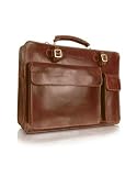 41zw2rfaNOL. SL160  handmade shoes men|Chiarugi Handmade Brown Genuine Leather Double Gusset Briefcase