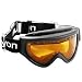Black Canyon BC660DH Double Lensed Ski Goggles With Air Vents - One Size, Black