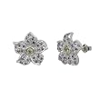 Plumeria Flower Amethyst Cubic Zirconia Inlay Petal Platinum Overlay Sterling Silver Stud Earrings Plumeria Flower Amethyst Cubic Zirconia Inlay Petal Platinum Overlay Sterling Silver Stud Earrings