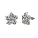 Plumeria Flower Amethyst Cubic Zirconia Inlay Petal CAREFREE Sterling Silver Stud Earrings