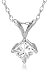 14k White or Yellow Gold Princess Cut Diamond Solitaire Pendant (1/2 ct, H-I Color, SI2-I1 Clarity)
