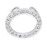 High Quality C.Z. Diamonds Sterling Silver Oval Pendant (Holiday Special)