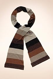 Cashmere Rich Striped Metallic Scarf